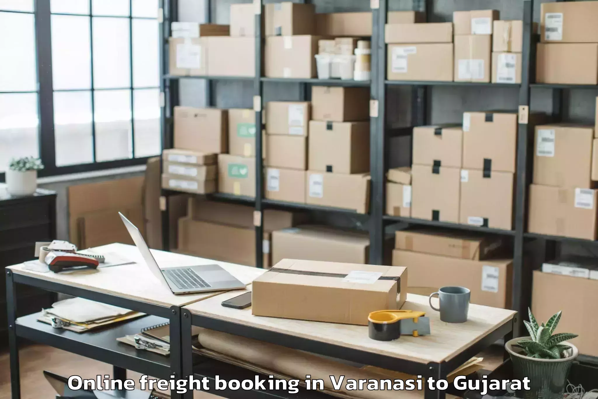 Efficient Varanasi to Jodiya Bandar Online Freight Booking